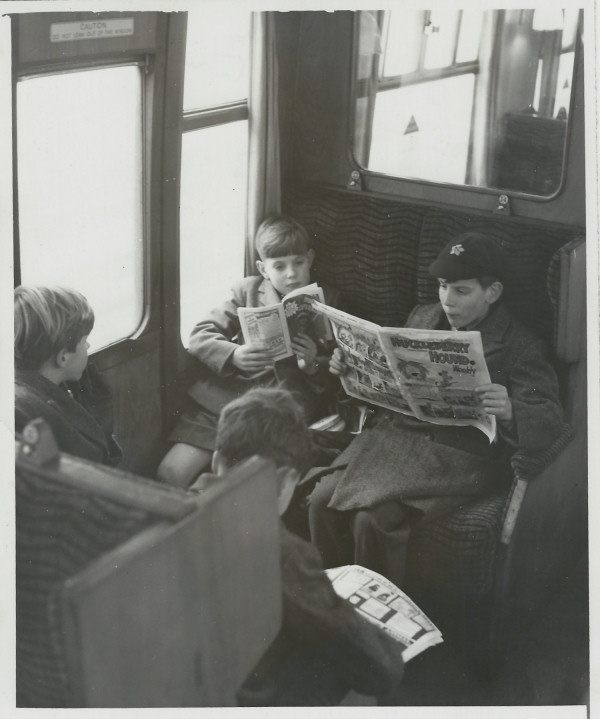 James and Oliver Sells on the school train 27 Jan 1963